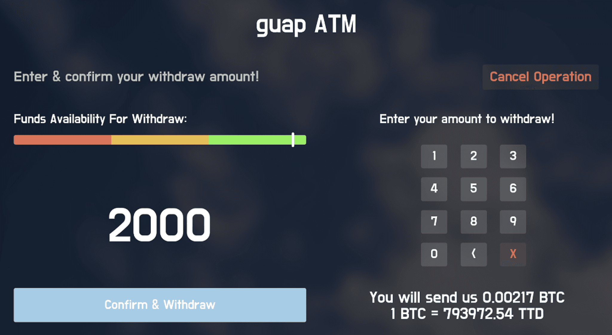 ATM UI for Driver Evaluation